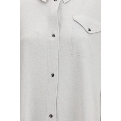 Fabiana Filippi Gray Wool Dress Shirt