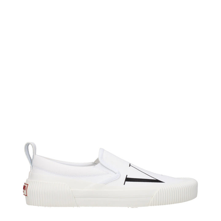 Mocasines sin cordones Valentino Garavani de tela blanca