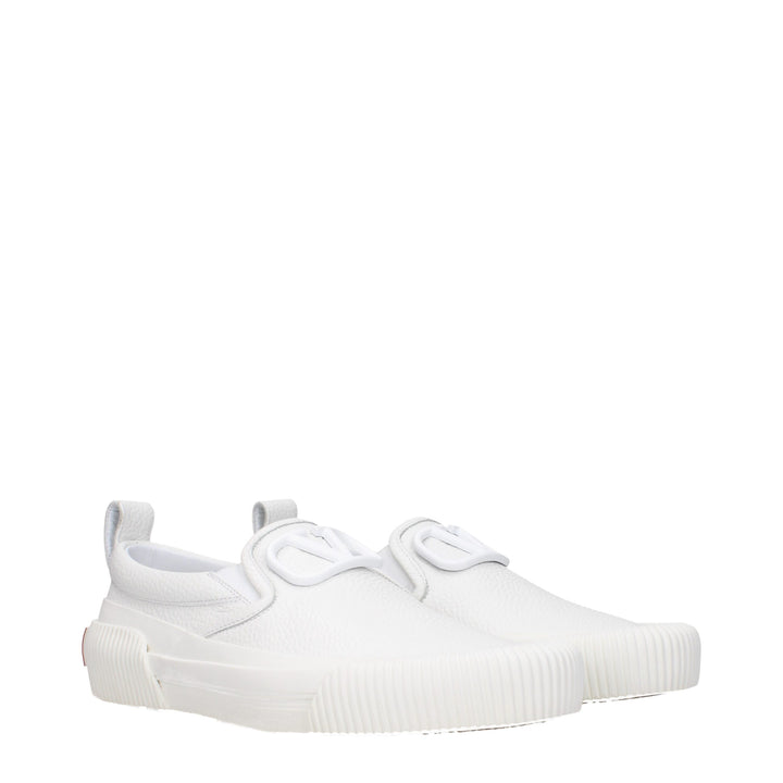 Mocasines sin cordones de piel blanca Valentino Garavani