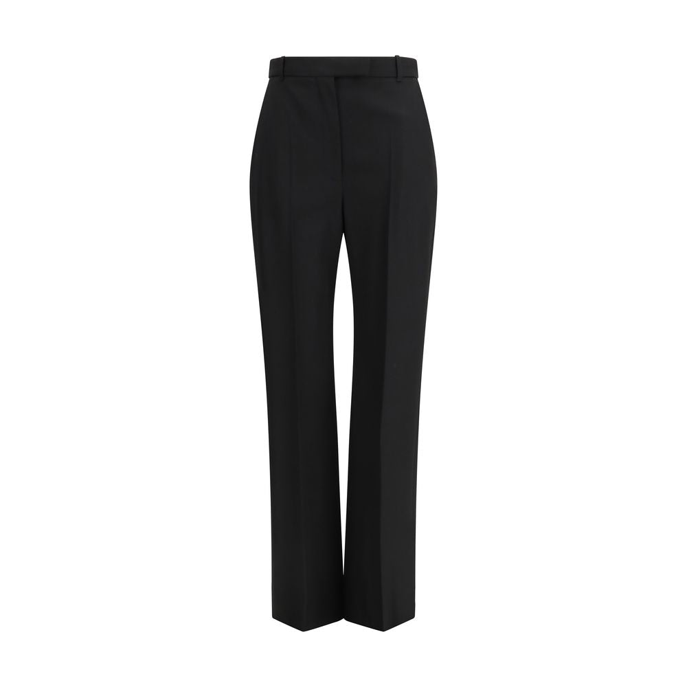 Alexander McQueen Pantalón de vestir de lana negra Oves Aries