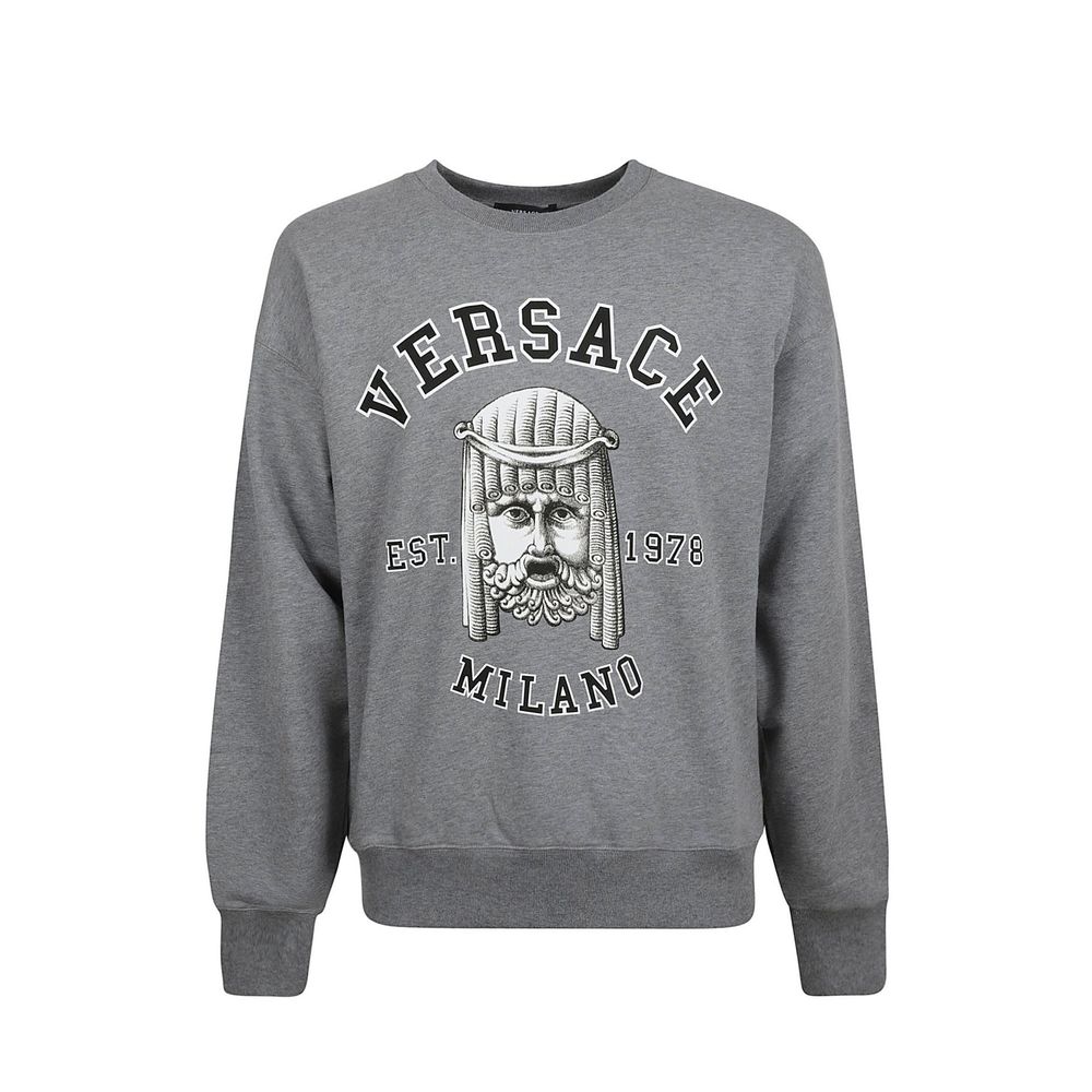 Sweat-shirt Versace en coton gris