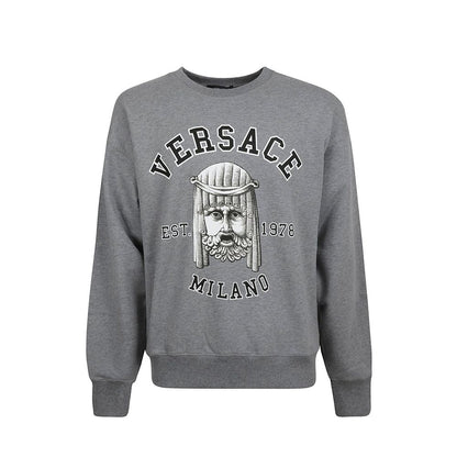Sweat-shirt Versace en coton gris