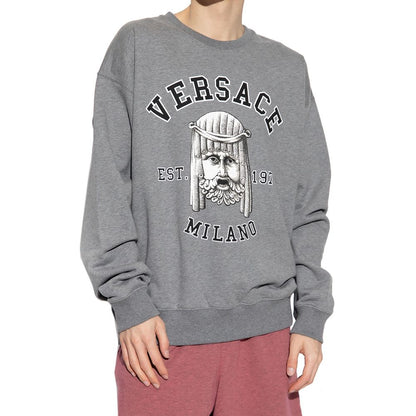 Sweat-shirt Versace en coton gris