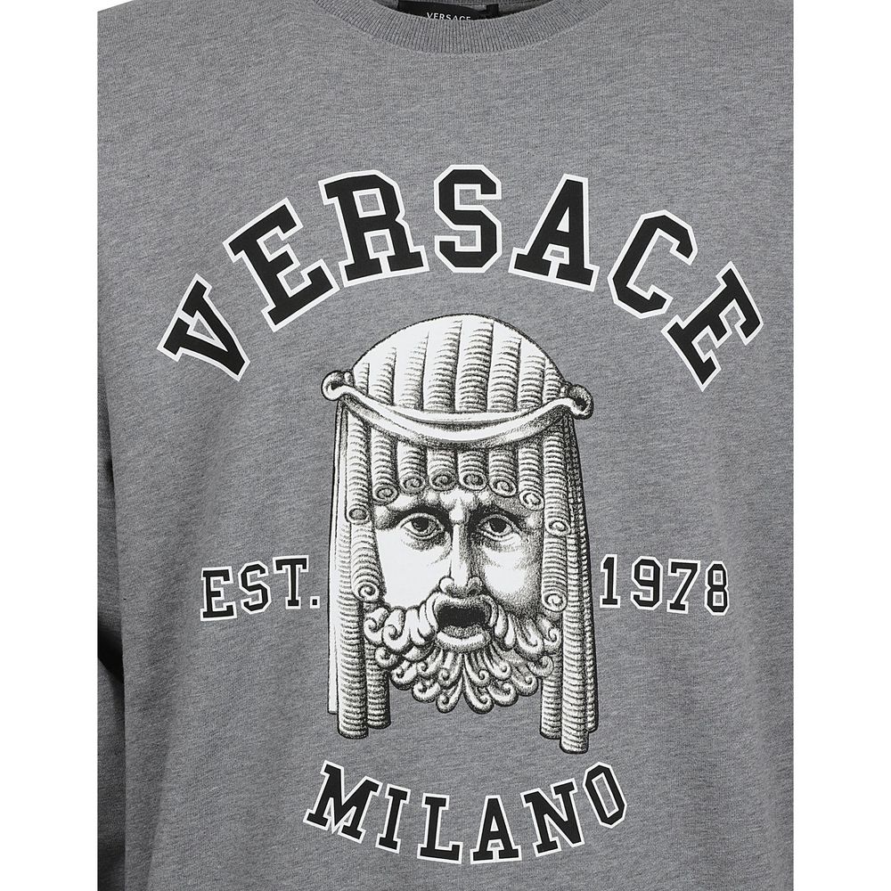 Sweat-shirt Versace en coton gris