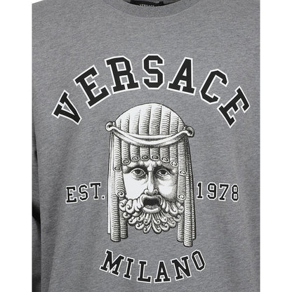 Sweat-shirt Versace en coton gris