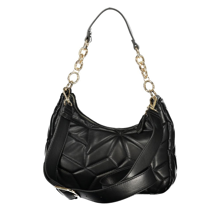 Mario Valentino Nero Polyurethane Women's Bag with Removable Shoulder Strap