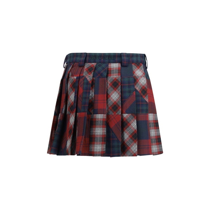 Minifalda Miu Miu de lana polar multicolor