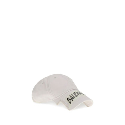 Gorra Balenciaga de algodón blanco (Gorra de béisbol)