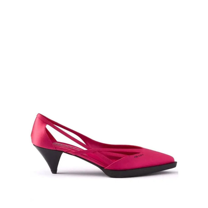 Escarpins Prada en soie multicolore à talon mi-haut