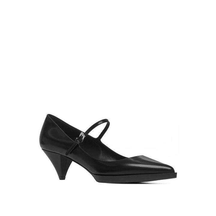 Escarpins Prada en cuir de veau noir à talon mi-haut