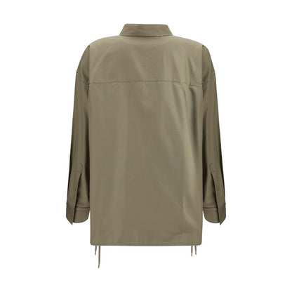 Camisa de vestir de algodón beige de Balenciaga