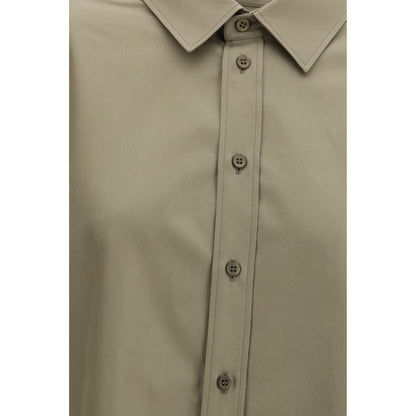 Camisa de vestir de algodón beige de Balenciaga
