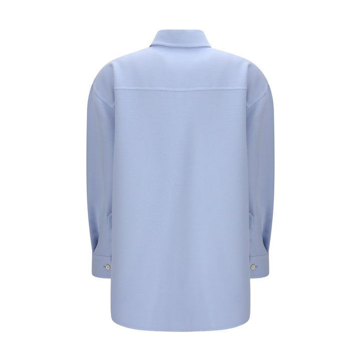Fabiana Filippi Blue Wool Oves Aries Dress Shirt