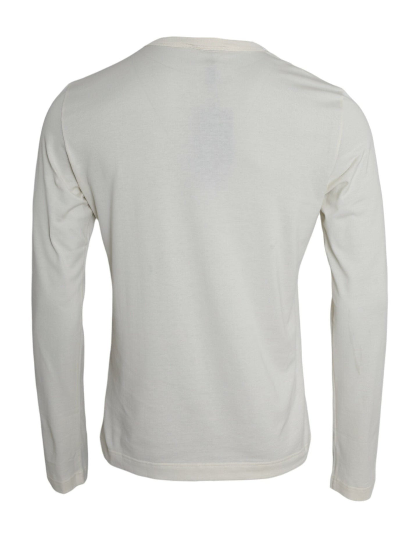 Camiseta de manga larga de algodón blanco Dolce & Gabbana