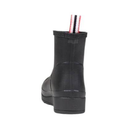 Hunter Black Recycled Polyester Ankle Boots