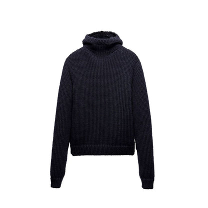 Sweat-shirt en laine bleue Prada