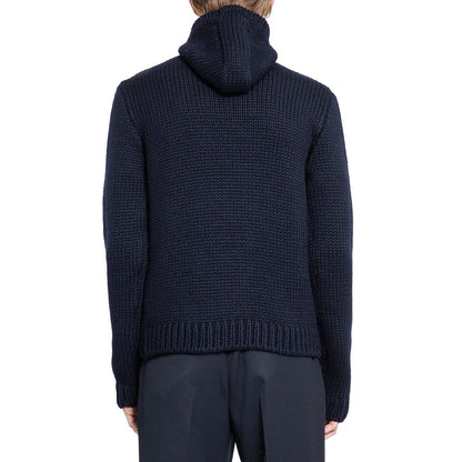 Sweat-shirt en laine bleue Prada