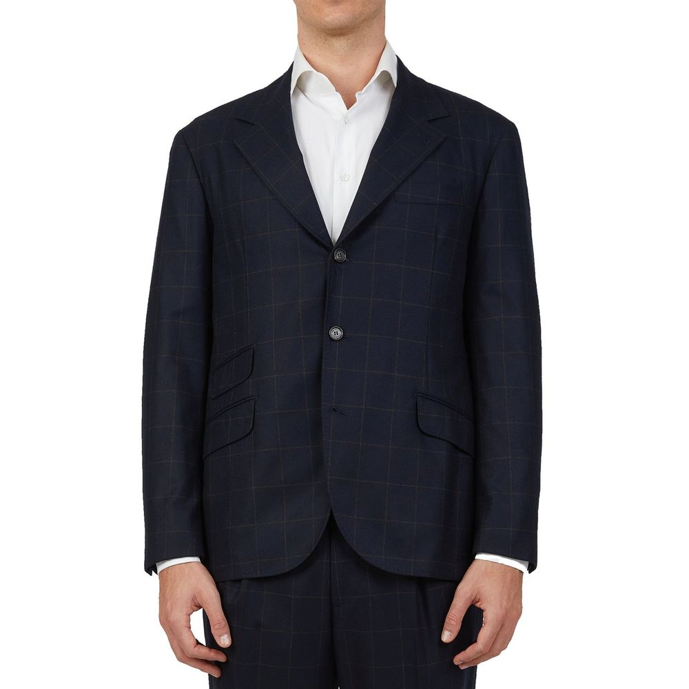 Brunello Cucinelli Costume deux pièces en laine bleue