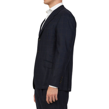 Brunello Cucinelli Costume deux pièces en laine bleue