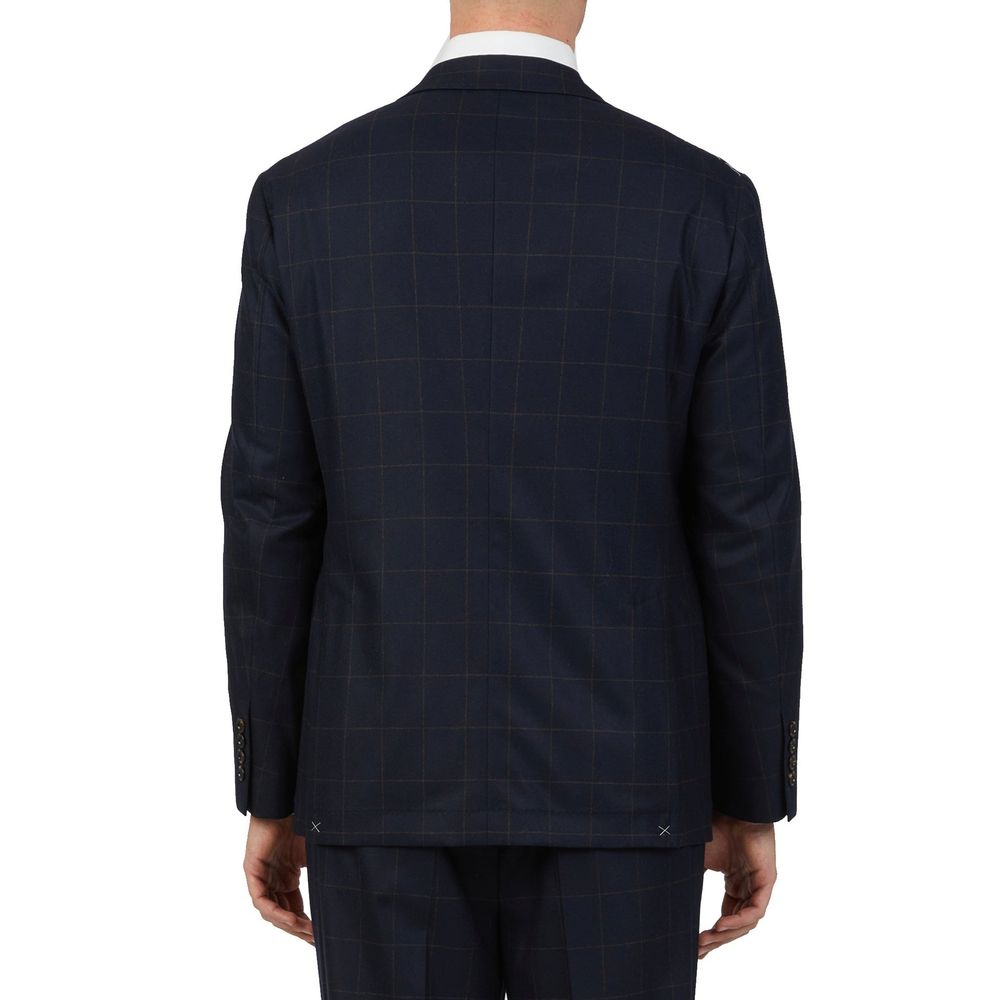 Brunello Cucinelli Costume deux pièces en laine bleue