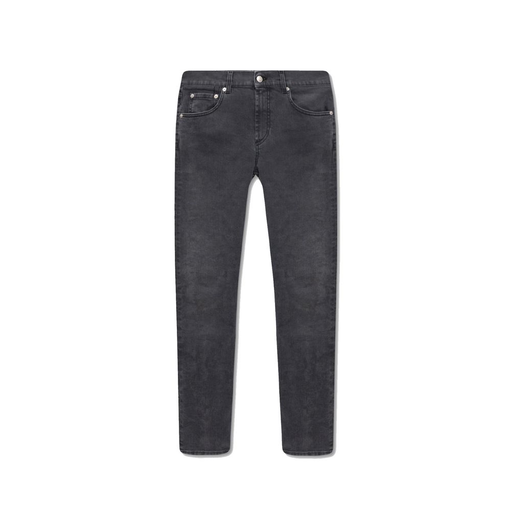 Alexander McQueen Jeans ajustados de algodón negro