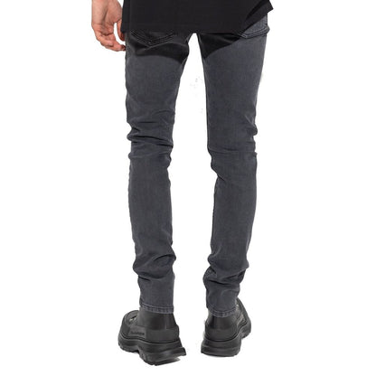 Alexander McQueen Jeans ajustados de algodón negro