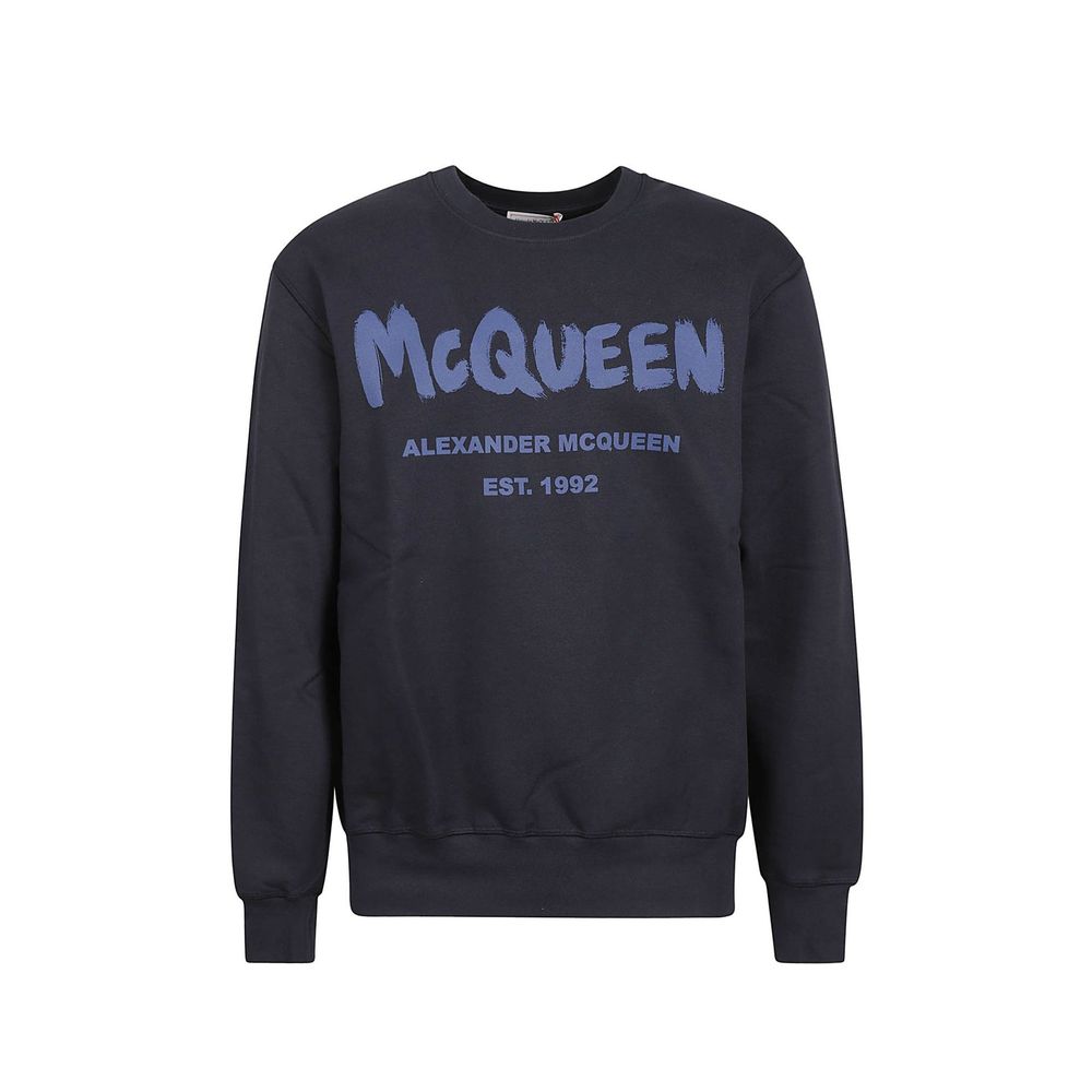 Sudadera Alexander McQueen de algodón azul