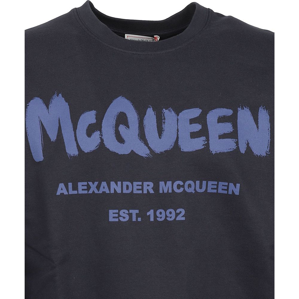 Sudadera Alexander McQueen de algodón azul