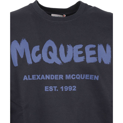 Sudadera Alexander McQueen de algodón azul