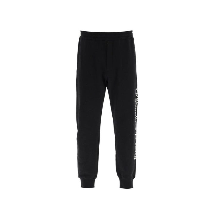 Alexander McQueen Black Cotton Joggers (Workout Pants)