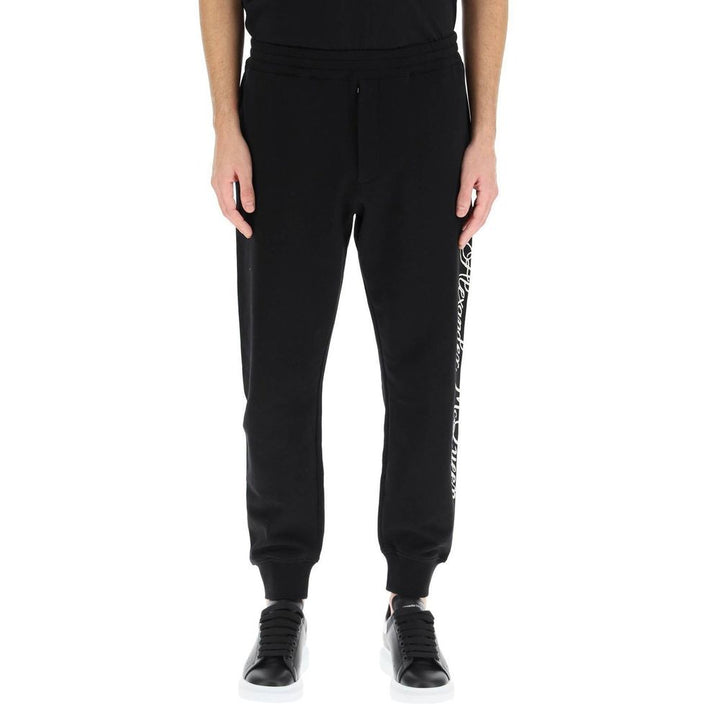 Alexander McQueen Black Cotton Joggers (Workout Pants)