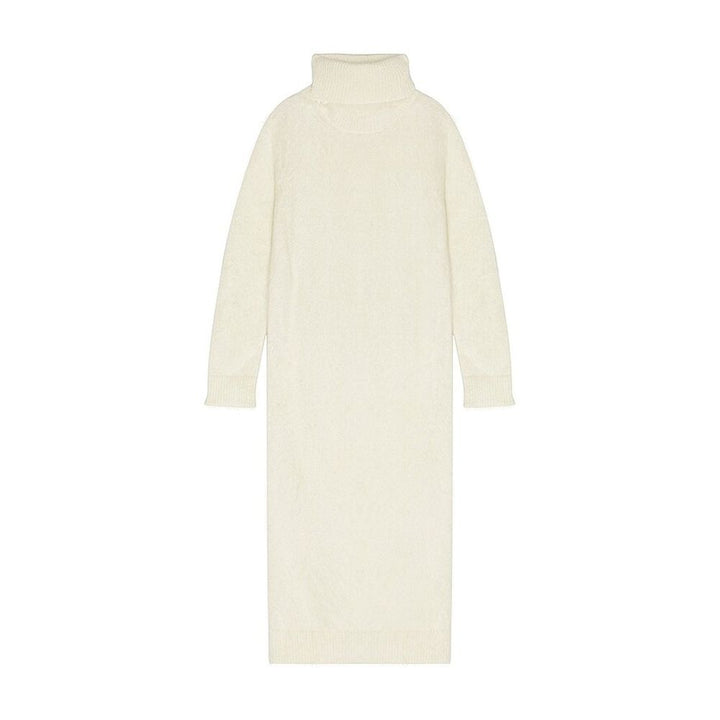 Saint Laurent White Mohair Casual Dress