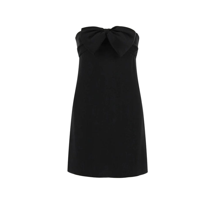 Vestido de cóctel Saint Laurent de acetato negro