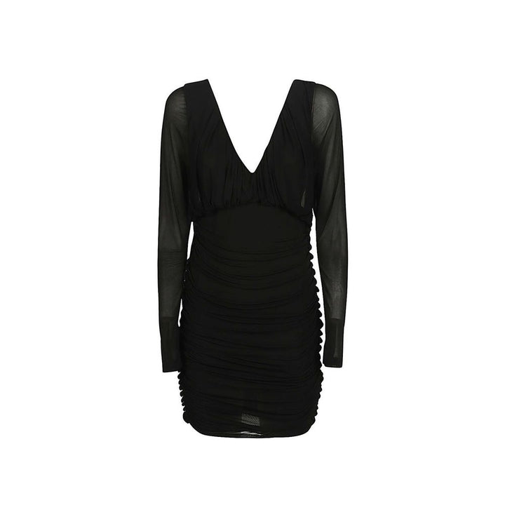 Vestido de cóctel Saint Laurent negro de viscosa