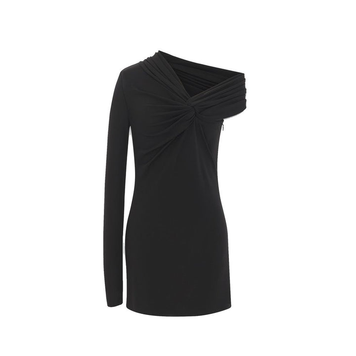Vestido informal Saint Laurent negro de viscosa