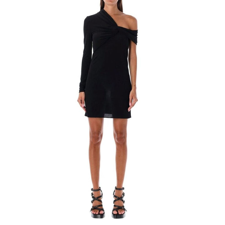 Vestido informal Saint Laurent negro de viscosa