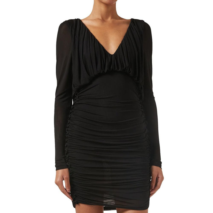 Vestido de cóctel Saint Laurent negro de viscosa