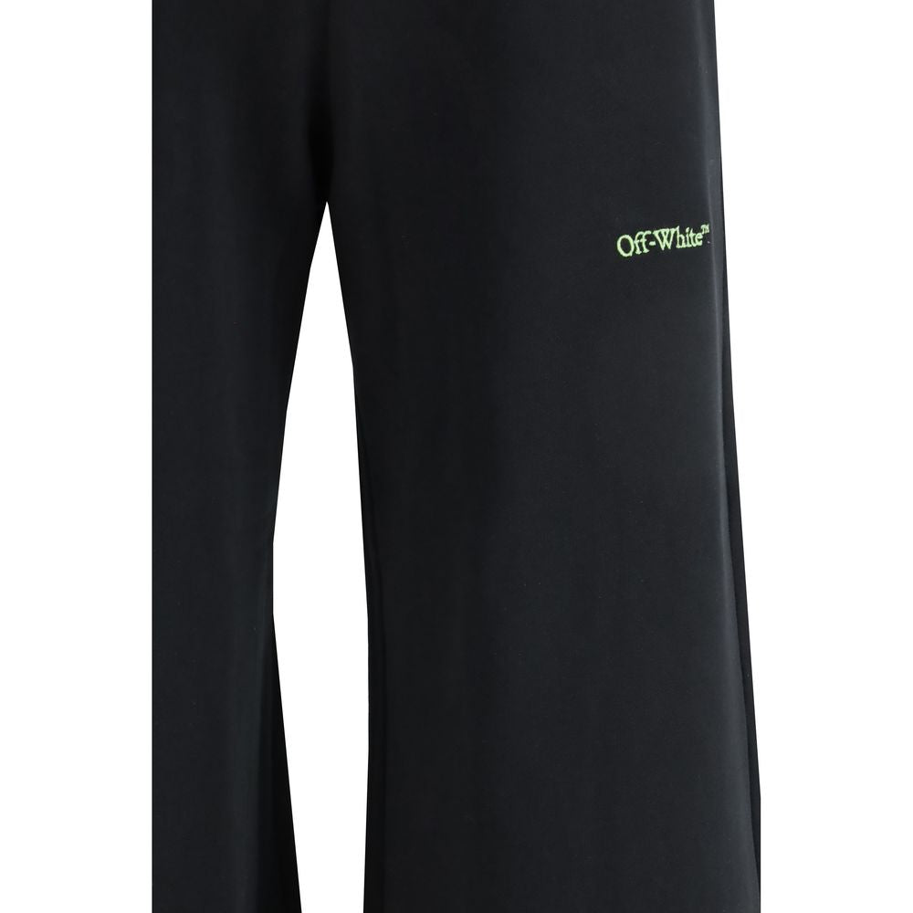 Off-White Black Cotton Casual Pants