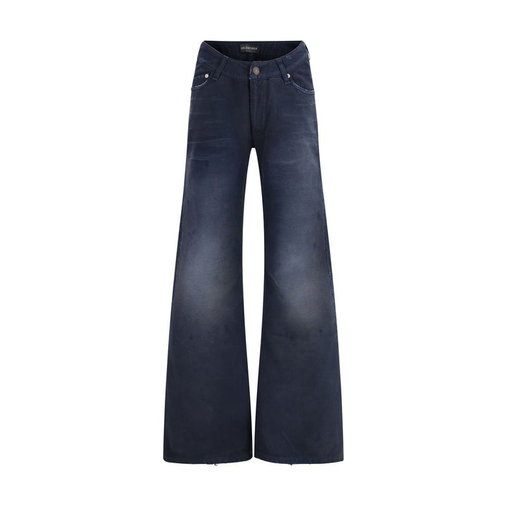 Vaqueros Balenciaga acampanados de algodón azul