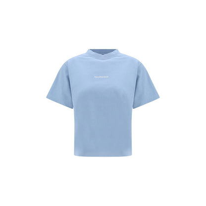 Camiseta Balenciaga de algodón azul
