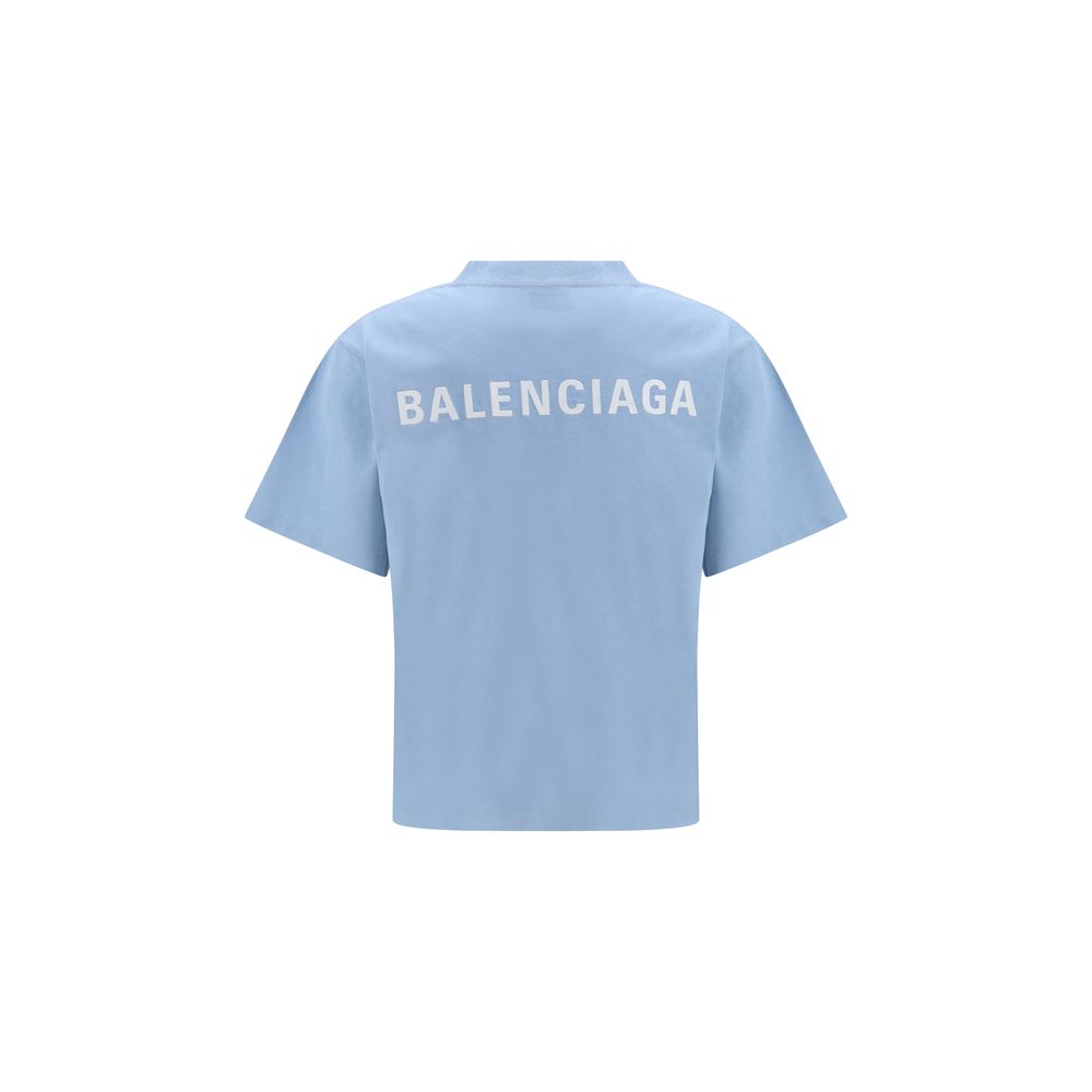 Camiseta Balenciaga de algodón azul