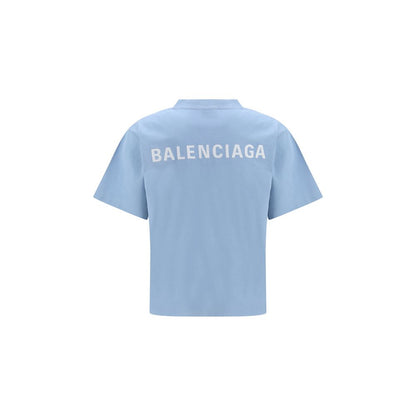 Camiseta Balenciaga de algodón azul