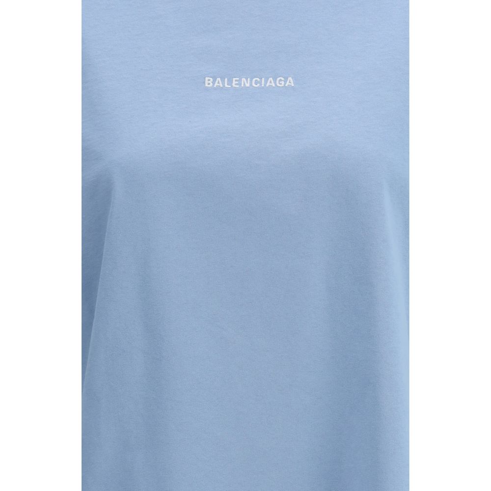 Camiseta Balenciaga de algodón azul