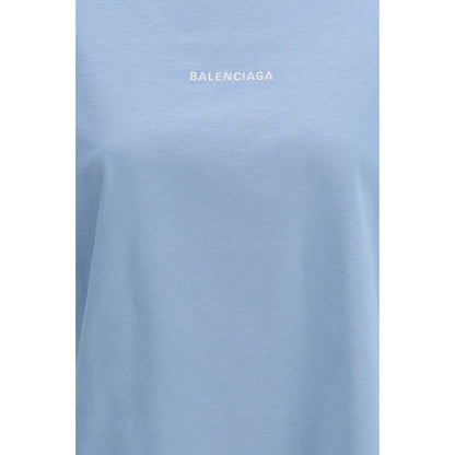 Camiseta Balenciaga de algodón azul