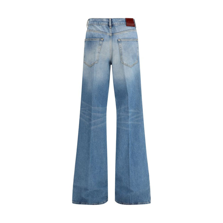 Vaqueros acampanados Gucci de algodón azul