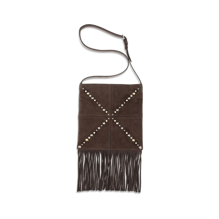 Bolso de hombro Valentino Garavani de piel de becerro marrón Bos Taurus