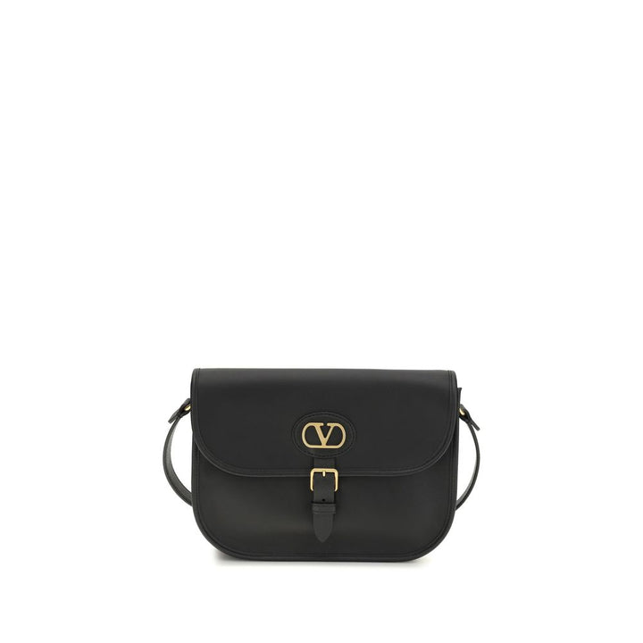 Bolso de hombro Valentino Garavani negro de piel de becerro Bos Taurus
