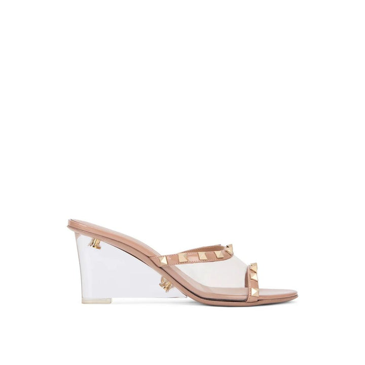 Mules Valentino Garavani de Cuero Beige