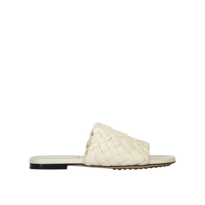 Mules de piel de cordero blanca Bottega Veneta