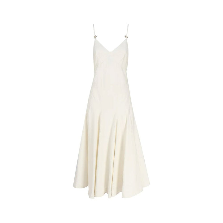 Vestido casual de algodón blanco de Bottega Veneta